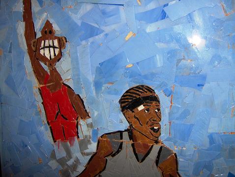 Allen Iverson Glass Mural Time Waits