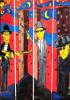 Carlo Gambino Vincent Gigante Sam Giancana Gangster Mural